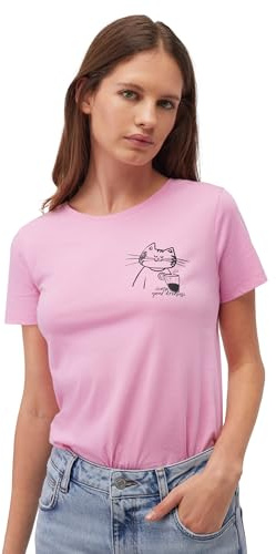 Mavi Damen CAT Drink Tee T-Shirt, moonlite Mauve, M