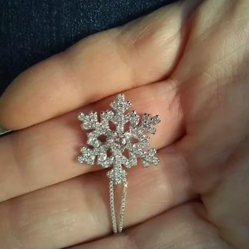 Schneeflocke Halskette Anhänger Frauen Cubic Zirkon Nette 925 Silber Schmuck