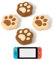 4 Piezas Tapas de Joystick con Diseño de Pata de Gato, Tapas de Agarre para el Pulgar, Cubierta de Controlador de Silicona Suave, Compatibilidad para Nintendo Switch/Switch Lite (marrón té con Leche)