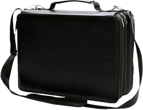 Iouyjiu Marker Organizer Case, Large Pencil Case, Art Supply Organizer, Craft Box Organizer with Portable and Compact Design for Markers, Gel Pens, School Supplies, and Makeup Brushes, Schwarz,