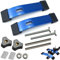 2 Pièces Ensemble Clip Fixation Rail Forme T, Outils Serrage pour Travail Bois Métal, Clamp Down Hold Action Rapide Alliage Aluminium, Jeu Pinces Maintien Track T pour Gabarit Table Menuiserie (Bleu)