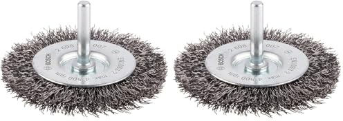 Bosch 2608622007 6 mm Shank Wire Wheel with 75 mm Crimped Wire (Pack of 2)