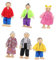Hohopeti 6stücke Teiliges Holzspielzeug Set Mini Haus Familie Puppen Für Rollenspiele Und Dekoration Natürliche Holzwahl Leicht Und Tragbar Für Ab Jahren