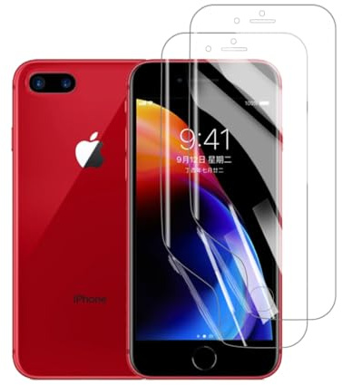 HYVICYROT Hydrogel Schutzfolie für iPhone 7 Plus/8 Plus, 2 Stück Selbstheilende Displayfolie, Blasenfrei, Ultra Klar, Flexible Panzerfolie ohne Glas, Kratzfest, Einfache Montage