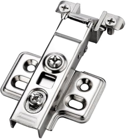 Bisagra De Puerta De Cristal Con Marco De Aluminio, Acero Laminado En Frío, Amortiguador Hidráulico Silencioso, Bisagra Oculta Para Armario De Cocina Y Baño(Full Cover)