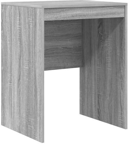 vidaXL Grauer Sonoma Schreibtisch | Minimalistisches Design Spanplatte Kompakte Größe 60 x 50 76 cm Perfekt für Heimbüro & Studium Nutzung Computer Kleiner Einfach