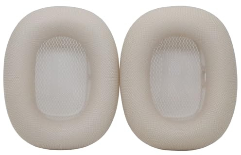 Ersatz Ohrpolster Kompatibel mit AirPods Max Over-Ear-Kopfhörer, AirPods Max Zubehör,Premium Ersatzpolster mit strapazierfähigem Netzstoff und weicherem Schaumstoff (Sternenlicht)