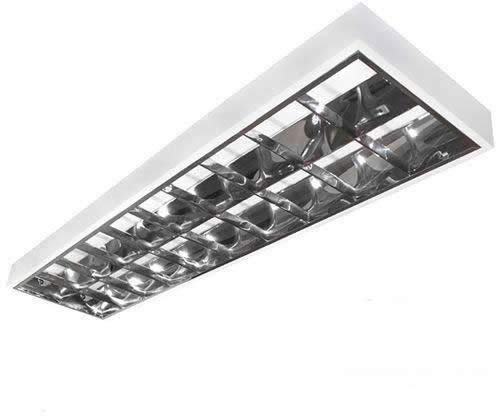 Bemko LED Rasterleuchte 2x120cm T8 Anbau Bürolampe, Weiß, 12W, 1 Stück