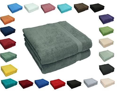 Betz 2 Stück Saunatücher XXL Badetuch Liegetuch Strandlaken Saunahandtuch Premium Frottee 100% Baumwolle Größe 70 x 200 cm Farbe weiß