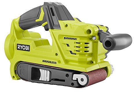 RYOBI P450 One+ 18V Lithium Ion 3 x 18 inch Brushless Belt Sander w/ Dust Bag and Included Sanding Pad (Battery Not Included, Tool Only)