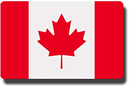 Kühlschrankmagnet Flagge Kanada - 85x55 mm - Metall Magnet mit Motiv Länderflagge