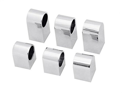 Exklusive Chrom Wandhalter Gardinenstange Vorhangstange Vorhang Träger 2-13 Modell Endstück (Paar), Durchmesser 16mm, Tiefe 32mm