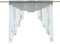HongYa Tunnelzug Scheibengardine transparenter Voile Kurzgardine für Kleinfenster H/B 80/80 cm Weiß Silber