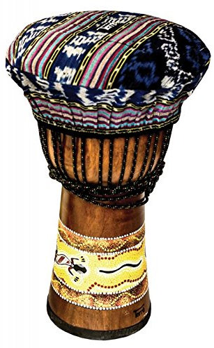 Fellschutz Ikat rund 35-38cm für 35er Djembe und Trommeln Drumskin Fellschoner Trommelschutz Zubehör Weltmusik
