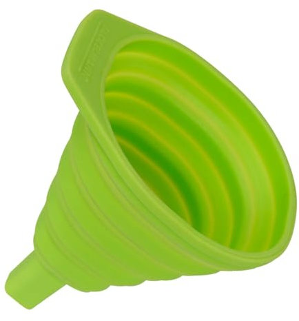 Fackelmann Entonnoir Pliable en Silicone 8,5 x 3,5-10 cm, Entonnoir Flexible (Couleur : Vert), quantité : 1