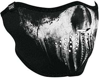 Zanheadgear Halbmaske aus Neopren mit Totenkopf-Motiv