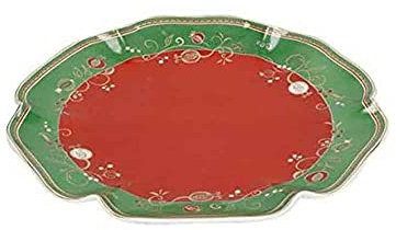 Brandani 53284 Piatto Portata Tempo Di Festa Porcellana Colore Verde