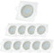 Sweet Led Einbaustrahler weiß Eckig GU10 230V Set 5W Einbauleuchten Deckenspots Deckenstrahler leuchten aus Glas warmweiß 3000K Einbauspots für 10er Set