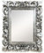 Oriental Galerie Barock Wandspiegel Spiegel Schminkspiegel Landhaus Holzrahmen Vintage Shabby Chic Schwarz/Silber 40x50 cm
