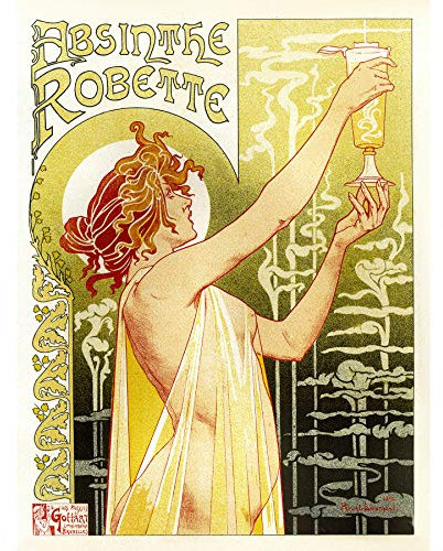 Wee Blue Coo Absinthe Robette Belgium Classic Large Wall Art Poster Print Thick Paper 18X24 Inch Belgien Klassisch Wand Poster drucken