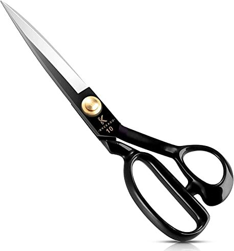 Ciseaux de couture 25.5 cm - Ciseaux à coudre Cisailles en tissu pour couper le tissu, les vêtements, le cuir, les matières premières (droitier)
