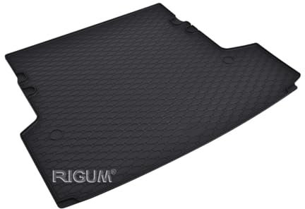 Rigum Kofferraummatte Schwarz, geeignet für BMW Serie 3 F31 Touring 2011-2019, Kunststoff und Gummi, Fahrzeugspezifische Passform, PKW, san-te-3