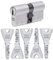 KESO 8000 Omega² 81.A16 Doppelzylinder 50/30 mm | Modularer Schließzylinder Profilzylinder | Aktiv-Kopierschutz Not- und Gefahrenfunktion/Prioritätsfunktion | Sicherungskarte + 5 Schlüssel