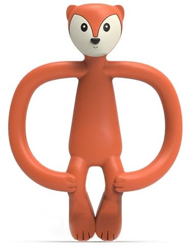 Matchstick Monkey Beißring Tiermotiv - Baby Zahnungshilfe - weiche Noppen massieren wundes Zahnfleisch - Silikon - BPA-frei - Greifling für Zahnen ab 3 Monaten - Fudge Fuchs