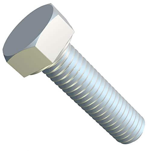 M12x45 Sechskantschrauben, Metrische Kopfschrauben geeignet für Metallbauarbeiten, Automobilmaschinen, DIY verzinkter Stahl Klasse 8.8 DIN933 12mm x 45mm (10 Stück)