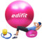 EDIFIT, Gymnastikball, 55, 65 und 75, Pezziball, Einschließlich Inflator, Pilates Ball, Sitzball, Pilates, Yoga Ball, Gymnastik (75cm, Rosa)