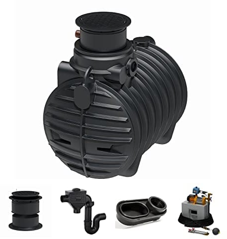 Zisterne Erdtank 3400 Liter Komfort IV inkl. Ausgleichsdom, Deckel, Regenwasserfilter mit Siphon, beruhigtem Zulauf und Regenwasserpumpen-Set - Regenwasserbehälter bzw. Regenwassertank unterirdisch
