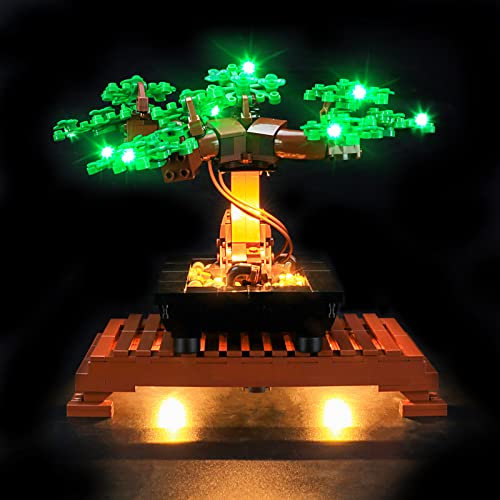 YEABRICKS Kit de Luces LED para Lego-10281 Creator Expert Bonsai Tree(Green) Modelo de Bloques de Construcción (Juego de Lego NO Incluido)