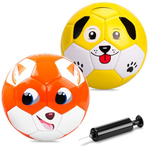INPODAK Kids Football Small Soccer Ball for Childs 3-12 with Pump Mesh Bag | Children Footballs Small Ball for Kids Indoor Outdoor Garden Yard Training Football Gifts for Girls Boys Christmas Easter