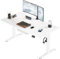 Devoko Höhenverstellbarer Schreibtisch, Elektrischer Schreibtisch Höhenverstellbar Tisch, Steh-Sitz Bürotisch, Computertisch mit Memory-Funktion, Stehpult, Standing Desk, Bürotisch,140 x 60 cm,Weiß