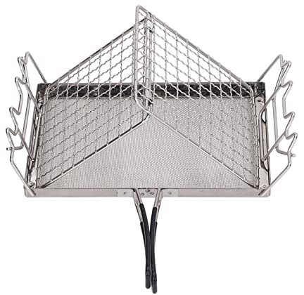 Fdit Grille-Pain de Réchaud de Camping, Grille-Pain à Gaz de Structure Stable Pliable Portatif d'acier Inoxydable pour Le Camping Extérieur de Cuisinière