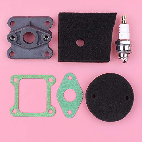 Luftfilter Schaum Vergaser Isolator Ansaugkrümmer Zündkerze Dichtungssatz Passend for Robin NB411 2-Takt Freischneider Trimmer Motor (Ersatzteil-Update)