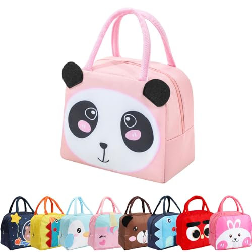 Runmeihe Bolsa Nevera Pequeña para Niños Niñas Niños Estudiantes, Lunch Bag Reutilizable con Aislamiento,Pequeñas Bolsas de Almuerzo Impermeables Plegables para Viajes Picnic Escuela