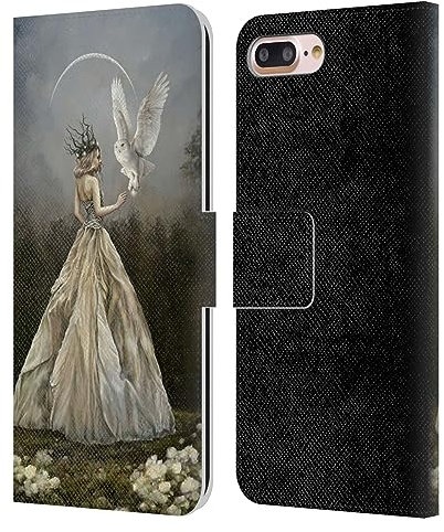 Head Case Designs Officially Licensed Selina Fenech Fantasy Goddess With Owl Art Leather Wallet Case Compatible With Apple iPhone 7 Plus/iPhone 8 Plus