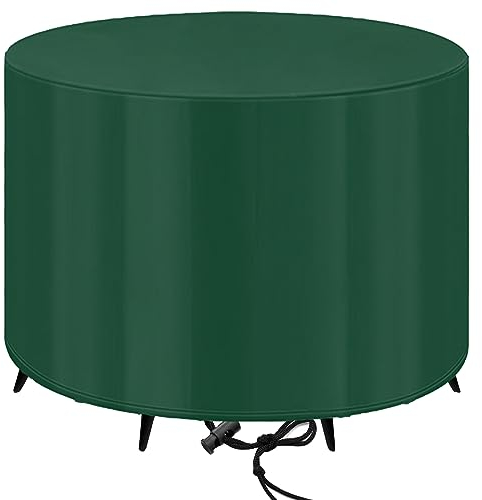Abdeckung für Gartenmöbel,Runden Multi Größe Abdeckhaube Gartentisch,Wasserdicht, Winddicht, UV-beständig 420D Oxford,Abdeckhauben für Möbelsets, für Gartentisch Sitzgruppe-105x105cm