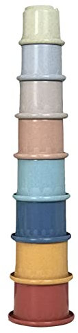 Renywosi Jouet De Tasses Empilables | Jouets À Empiler Et De Tri, Gobelets Gigognes, Jouets Gobelets Empilables pour Bébé Anti-Chute, Tasses Empilables pour Bébés