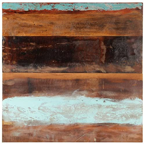 Hovothy Tischplatte 80x80 cm 25-27 mm Massivholzplatte Tischplatte Massivholz Table Top Schreibtisch Eiche Massiv Holzplatte Rustikal Naturholz Platte Wetterfest Massives Altholz