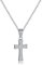 Kreuz Kette Damen Kreuzkette Silber Edelstahl Kette mit Kreuz Anhänger Zirconia Halskette Damen Schmuck mit Geschenkbox für Frauen