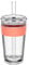 KeepCup Cold Cup - Longplay Double Wall Glass Ice Coffee Tumbler with Lid and Straw - 16oz (454ml) - Californian Shrimp