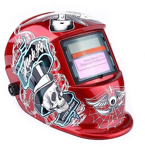 Auto Darkening Welding Helmet, Arc Tig Mig Mask Grinding Welder Protecting Tool with Wide Coverage and V-IR Filter Welding