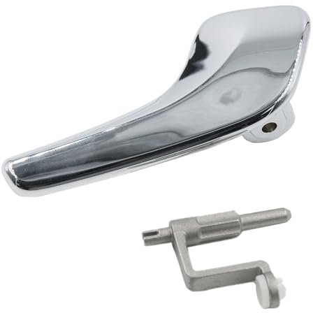 VHEUHZ 1 poignée intérieure droite de la porte, poignées de porte intérieures chromées avant droite compatible avec Opel Corsa D 2006-2014