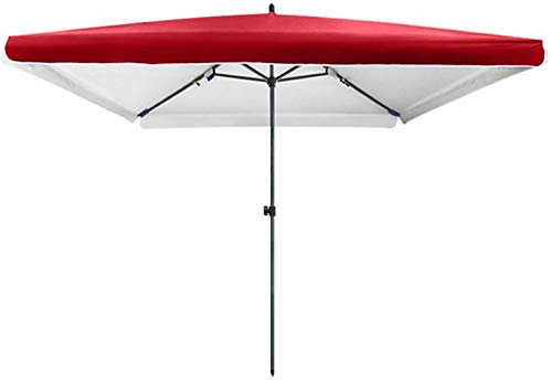 VNNHGB Strandschirm Sonnenschirm Quadratisch Sonnenschirm Gartenschirm 200 x 200 cm, Sonnenschirm, Rot, Blau, Ohne Ständer