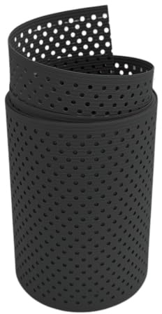zaun|zu® Rille Sichtschutzstreifen GELOCHT | 15% Lochmuster | PP für Doppelstabmatten Sichtschutz Rolle | Polypropylen | Zaunblende | Made in Germany Anthrazit 2,55m