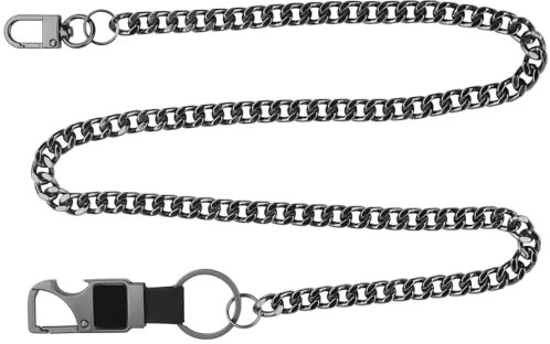 TXErfolg Hosenkette Hip Hop für Herren Geldbörsenkette mit Verschluss und Flaschenöffner Hosenkette Punk-Schlüsselanhänger für Biker Trucker 80cm Lang Heavy Duty Biker Geldbörsenkette