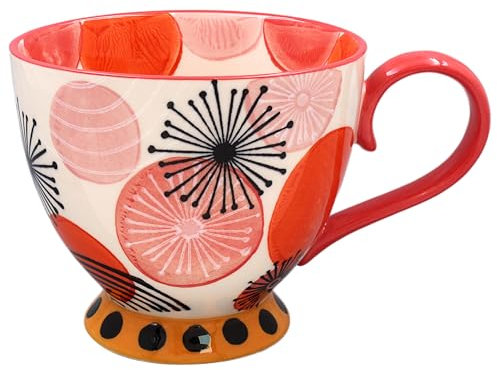 Lesser & Pavey Hand Painted Footed Mug for Home & Kitchen | Newly Designed Mugs for Tea & Coffee | Lovely Cup for Mens Gifts & Birthday Gifts for Women