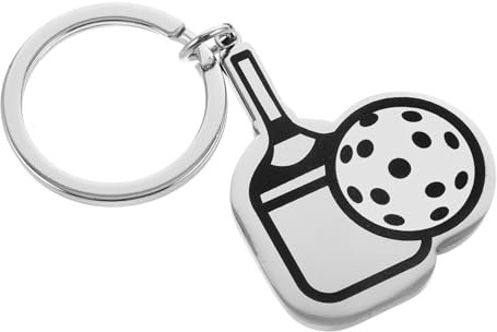 BESPORTBLE Schlüsselanhänger Aus Edelstahl Mit Pickleball-schläger Und Bällen Gravur-ornament Sport-ball-charms Schlüsselanhänger Für Pickleball-spieler Und Trainer